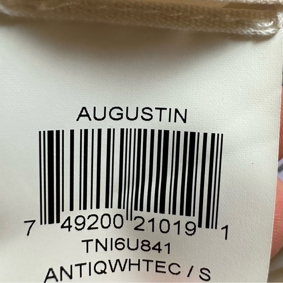 BCBG MAXAZRIA Augustin Antique White Black Striped Lace Trapeze Dress-Size Small - Picture 10 of 10